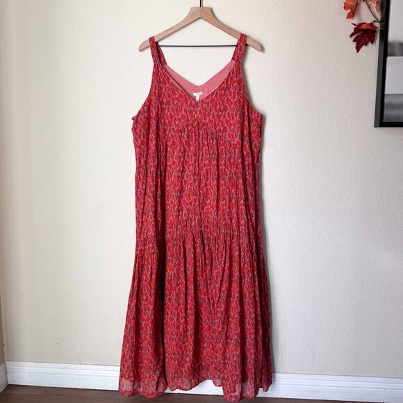 Joie Maxi Dress XL Cotton Boho Peasant Cottagecore Indie Coastal Made in India - Picture 5 of 7